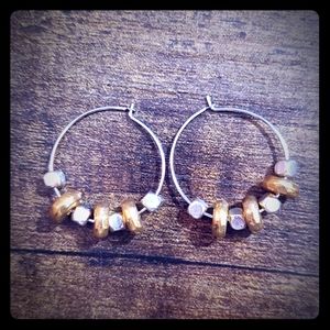 Classy boho hoops, Gold and silver color hoops